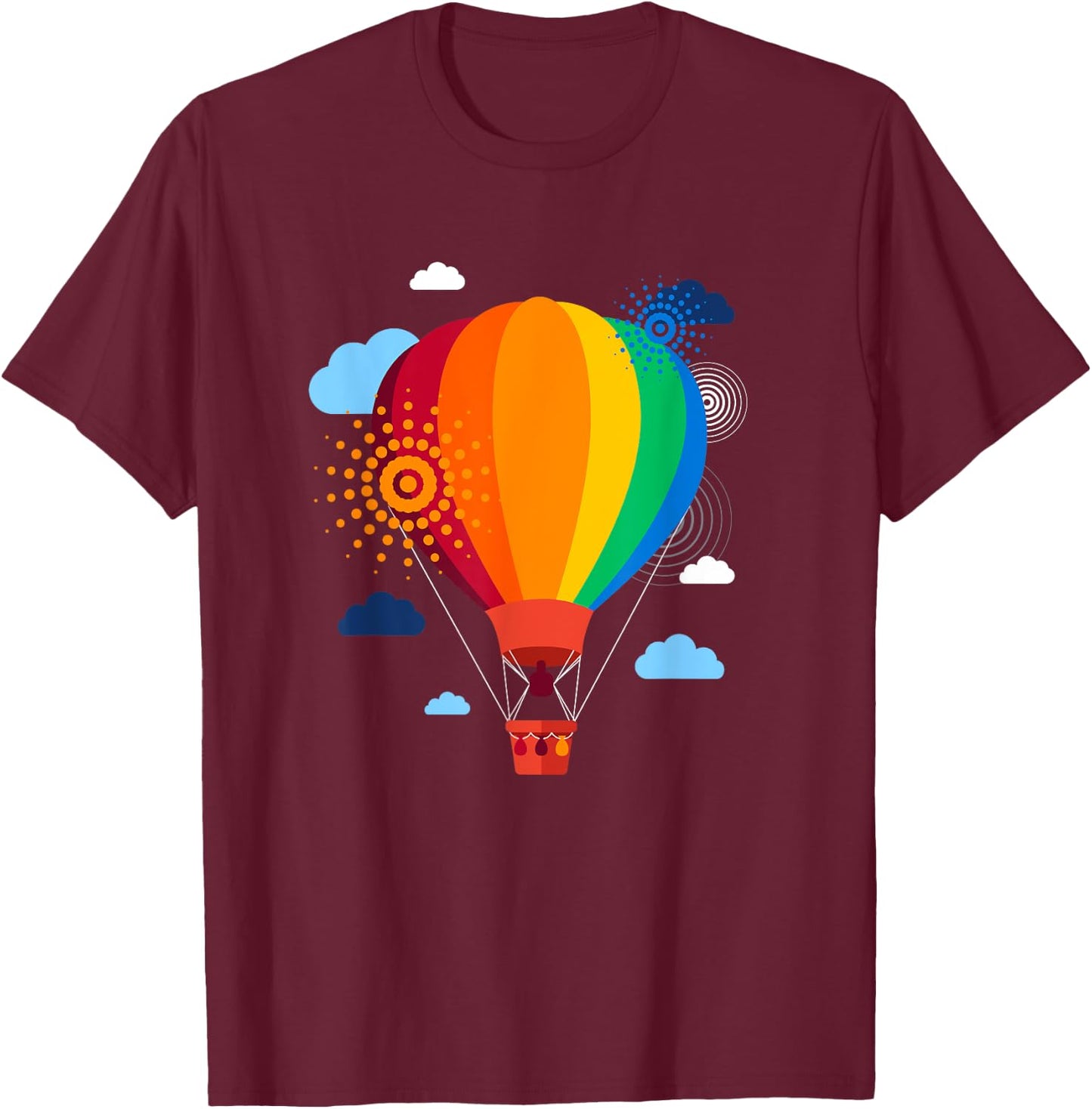 Hot Air Balloon Hot Air Balloon Rides Festival Shirt Medium Pink T-Shirt - T-Shirt | Maroon