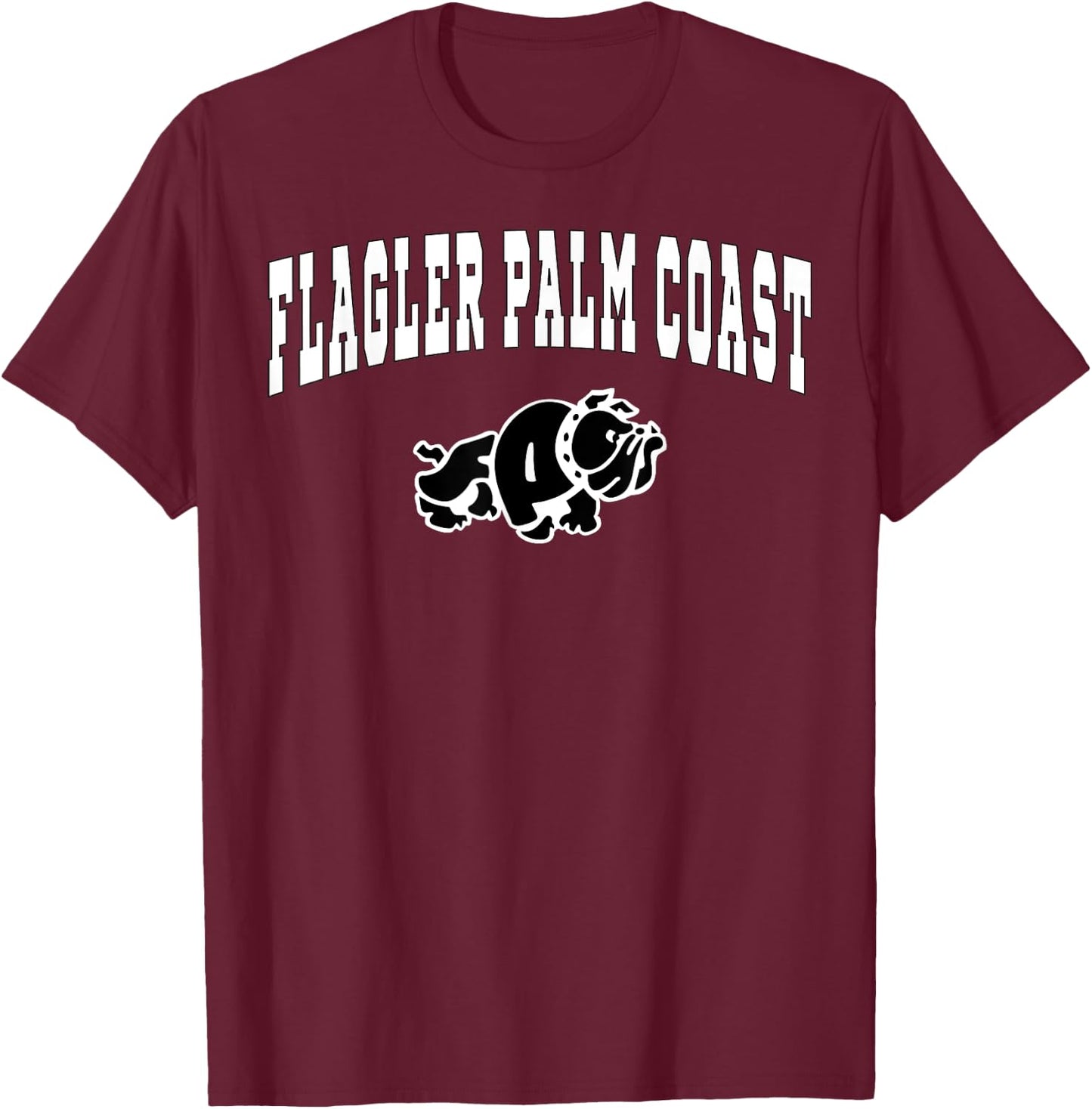 Flagler Palm Coast High School Bulldogs C2 T-Shirt - T-Shirt | Maroon