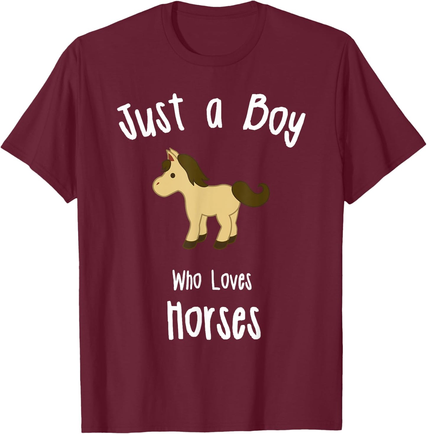 Boys Horse T-Shirt - T-Shirt | Maroon
