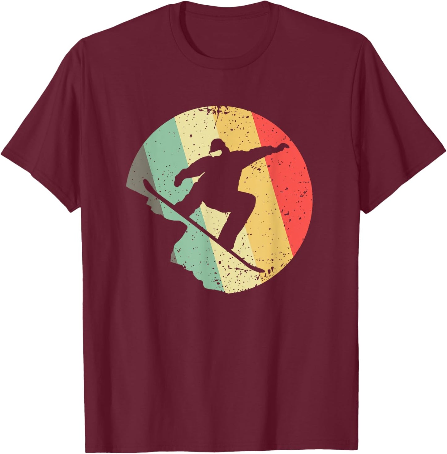 Funny Snowboarding Art Women Snowboard Snowboarder T-Shirt - T-Shirt | Maroon