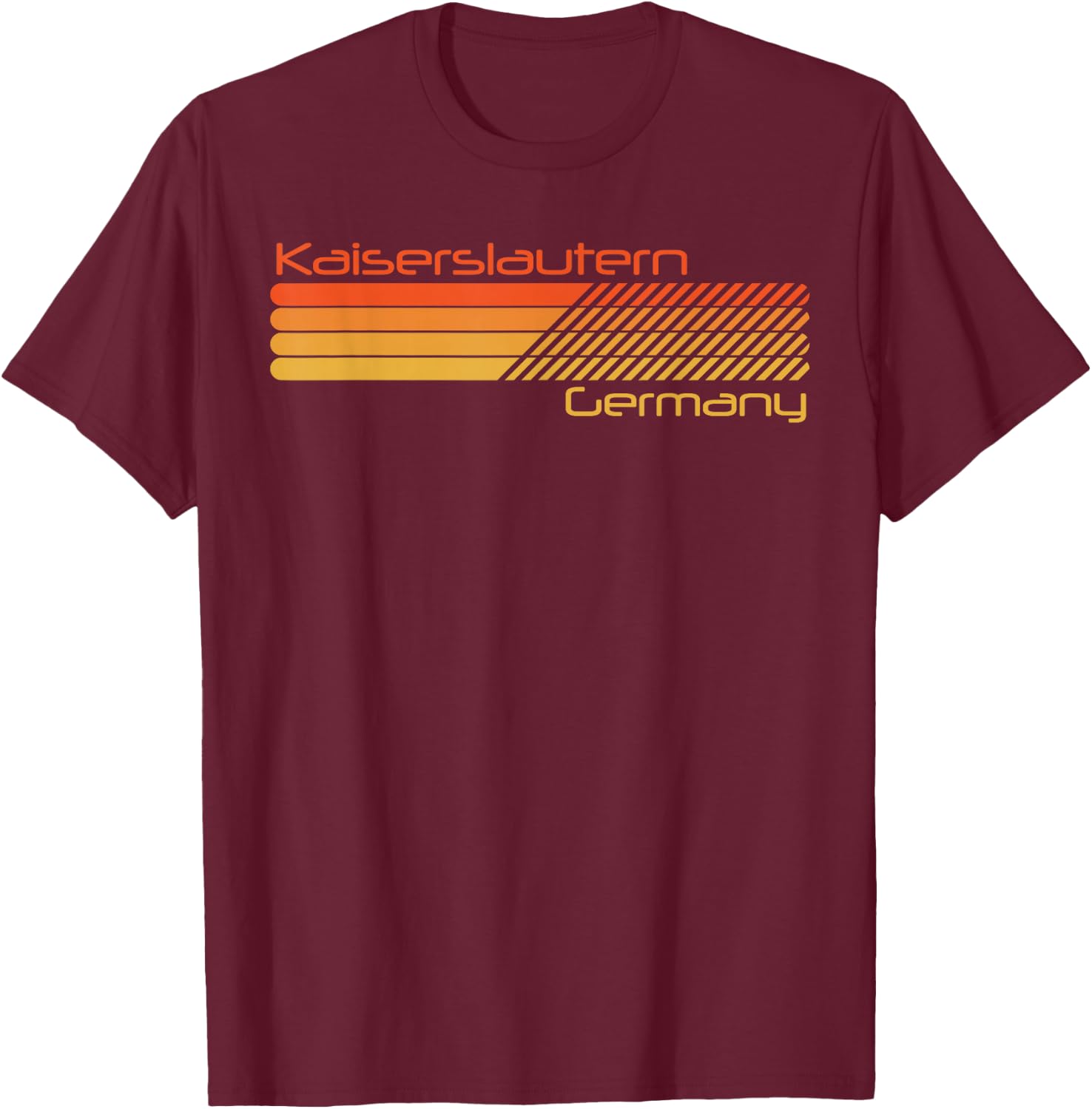 Retro Kaiserslautern Germany T-Shirt - T-Shirt | Maroon