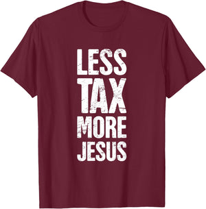 Christian Libertarian - Tax / Jesus T-Shirt - T-Shirt | Maroon