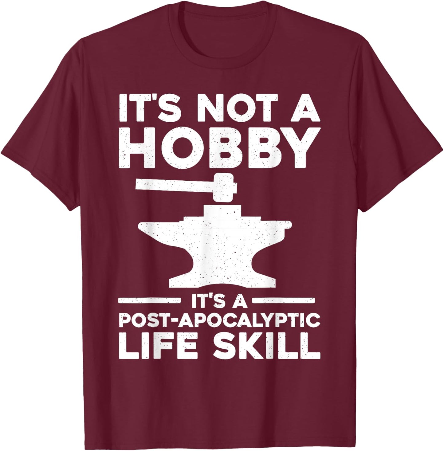Funny Blacksmith Art Women Forging Blacksmithing T-Shirt - T-Shirt | Maroon