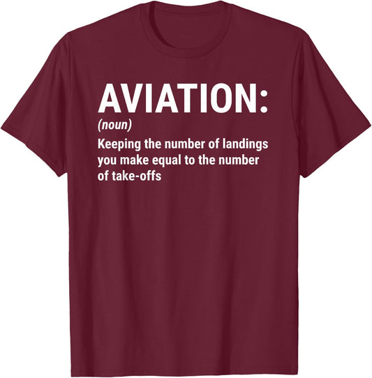 Funny Aviation Definition Pilot Flying Small T-Shirt - T-Shirt | Maroon