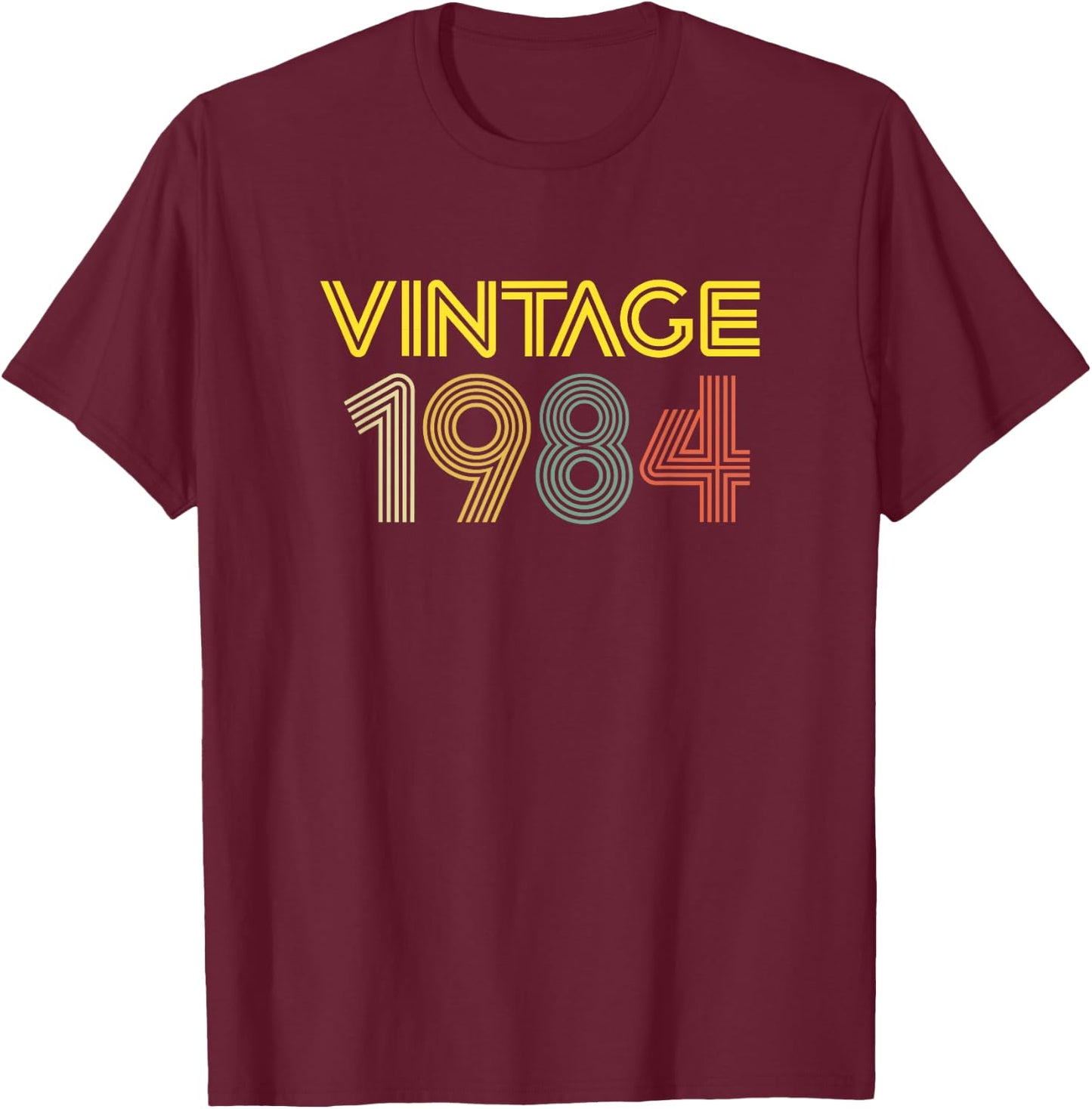 Vintage 1984 Best Year 1984 Original Genuine Classic T-Shirt - T-Shirt | Maroon
