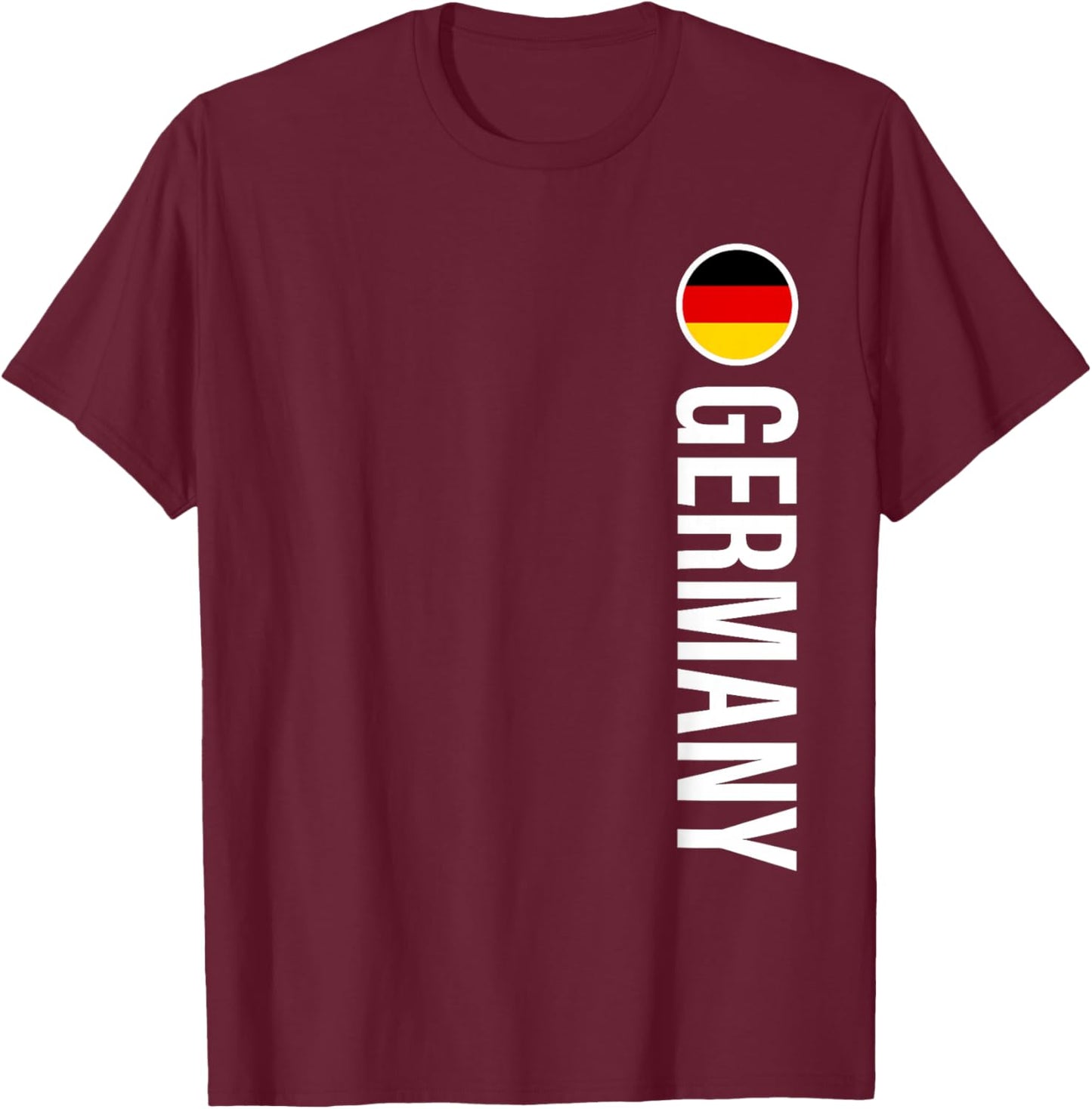 Germany Flag Vertical T-Shirt - T-Shirt | Maroon