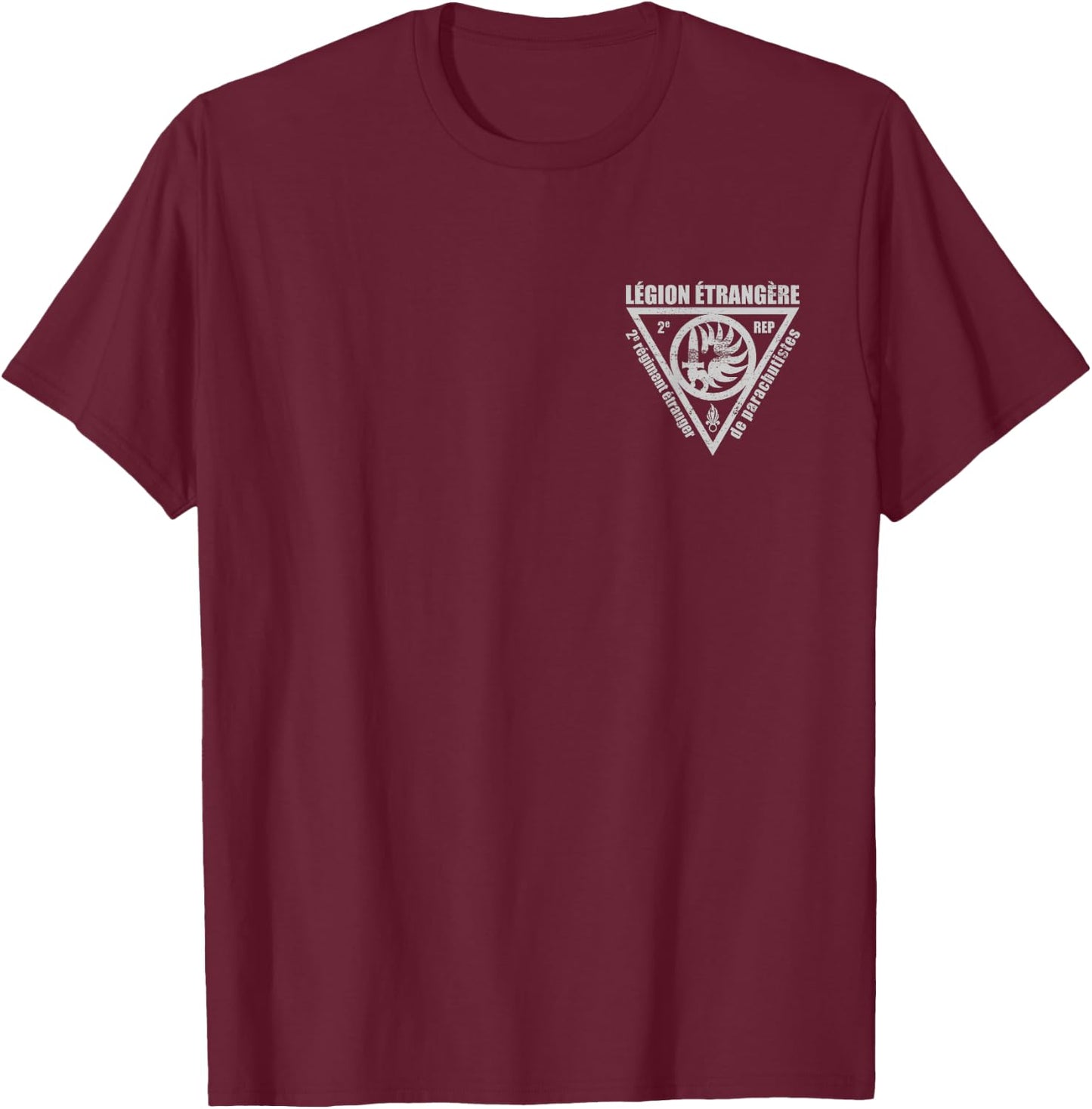 Foreign Legion Paratrooper T shirt - 2 Rep (front/back) T-Shirt - T-Shirt | Maroon