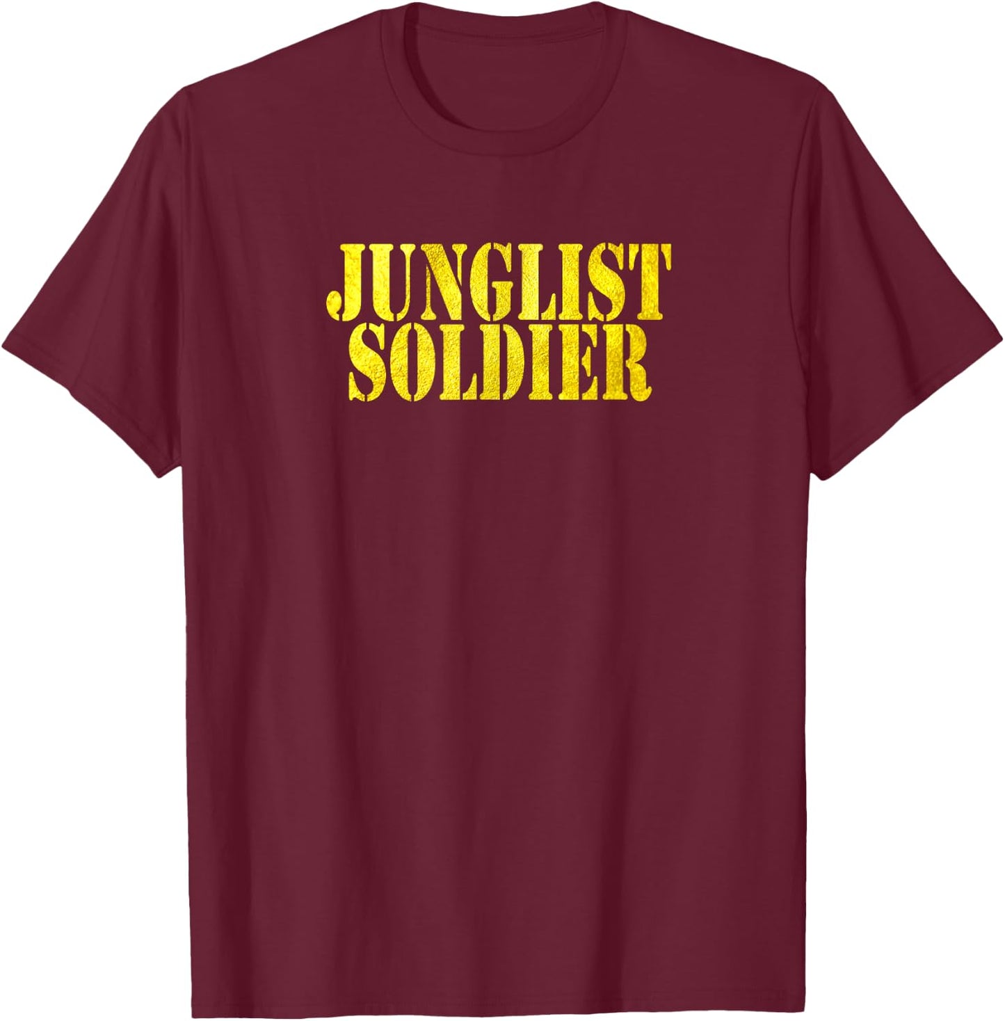Junglist Soldier Drum & Bass Jungle T-Shirt - T-Shirt | Maroon