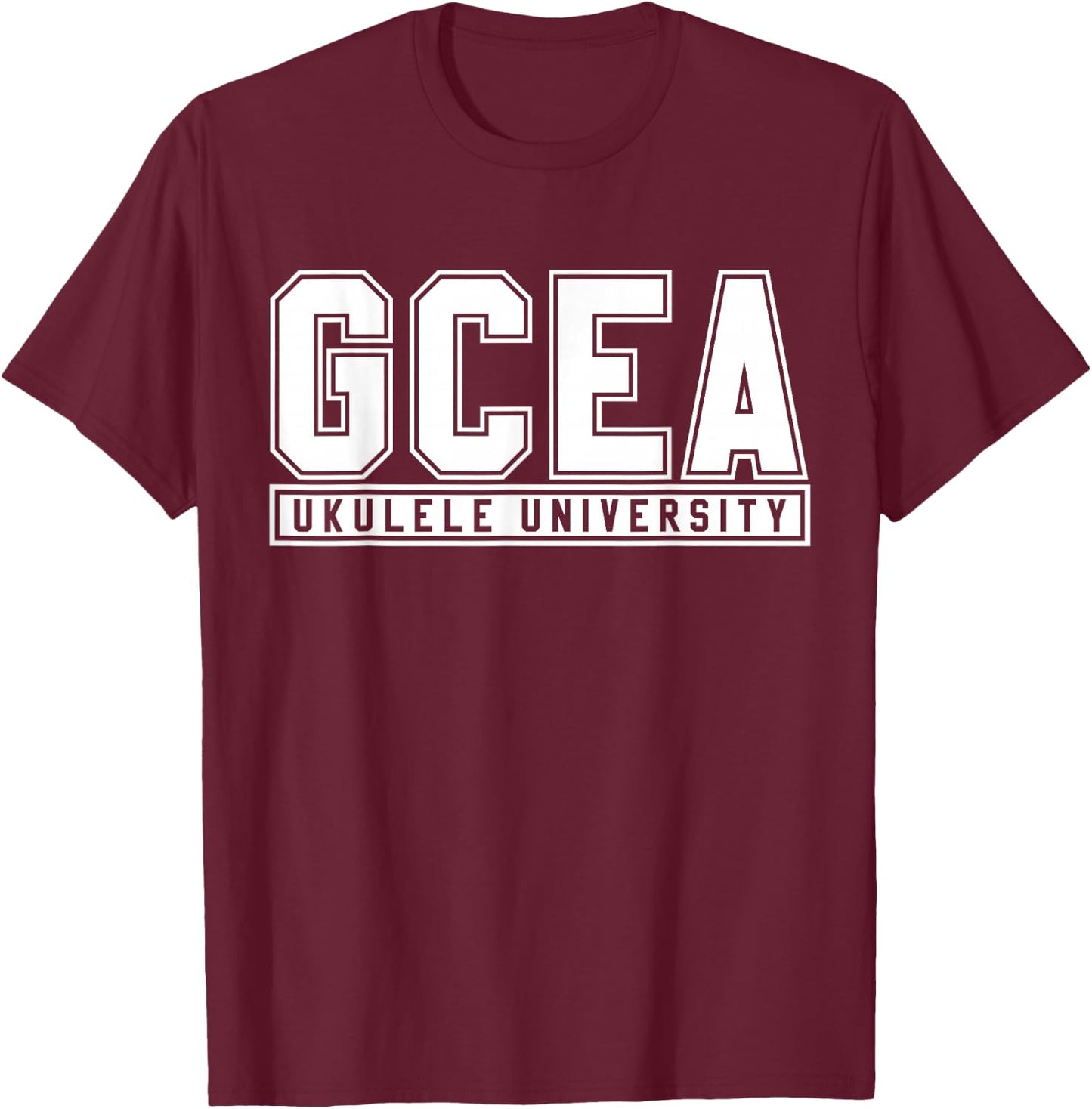 Ukulele University Shirt – Musician Funny Gift T-Shirt - T-Shirt | Maroon