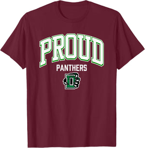 Derby Panthers Logo Proud HS T-Shirt - T-Shirt | Maroon