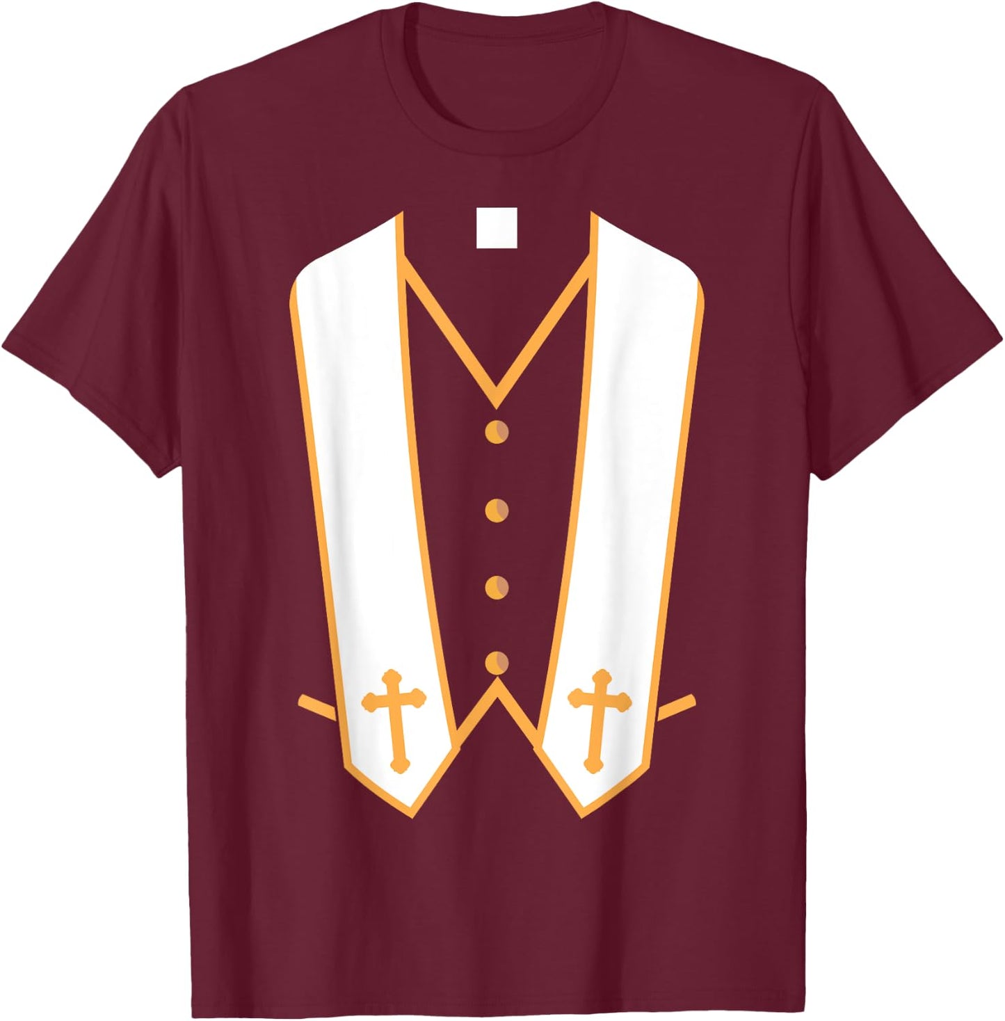 Priest Costume Halloween Shirt - Preacher Shirt T-Shirt - T-Shirt | Maroon