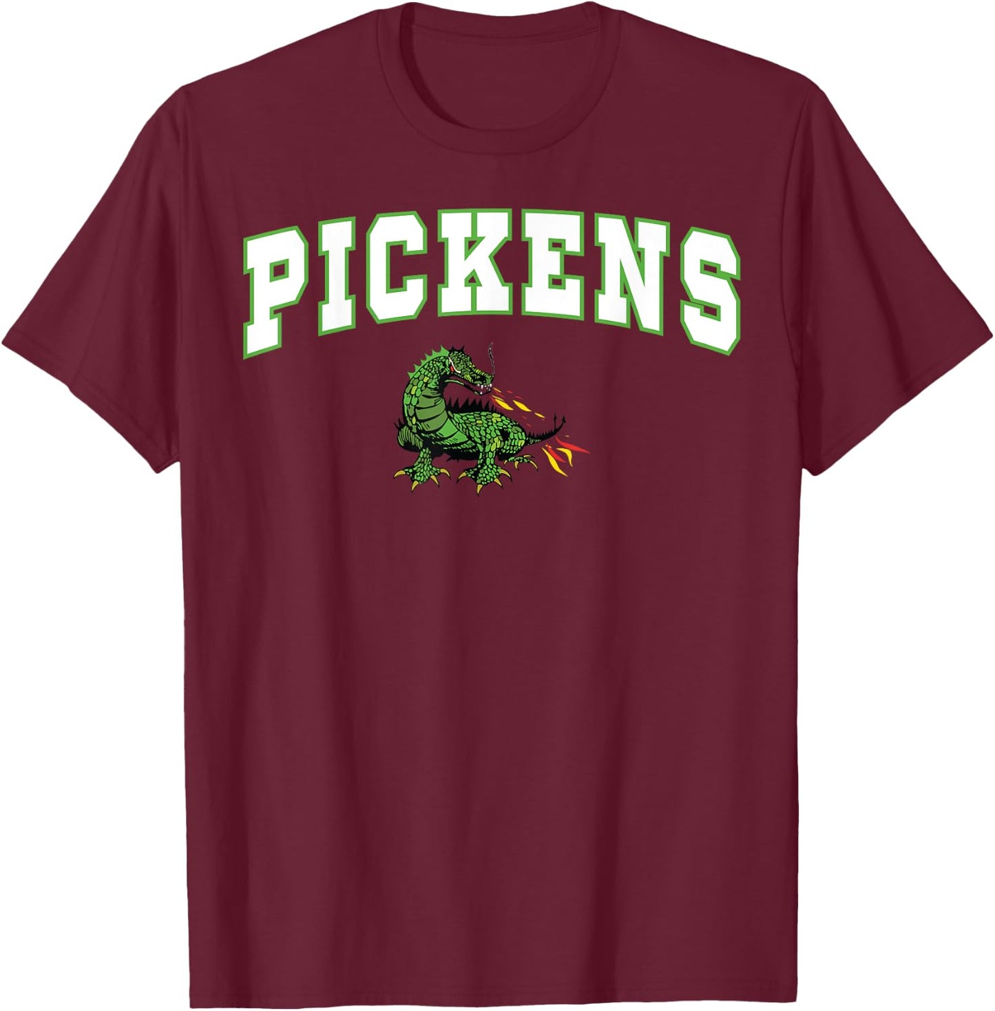 Pickens High School Dragons C2 T-Shirt - T-Shirt | Maroon