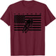 American Flag Road Biking Bicycle Cycling T-Shirt - T-Shirt | Maroon