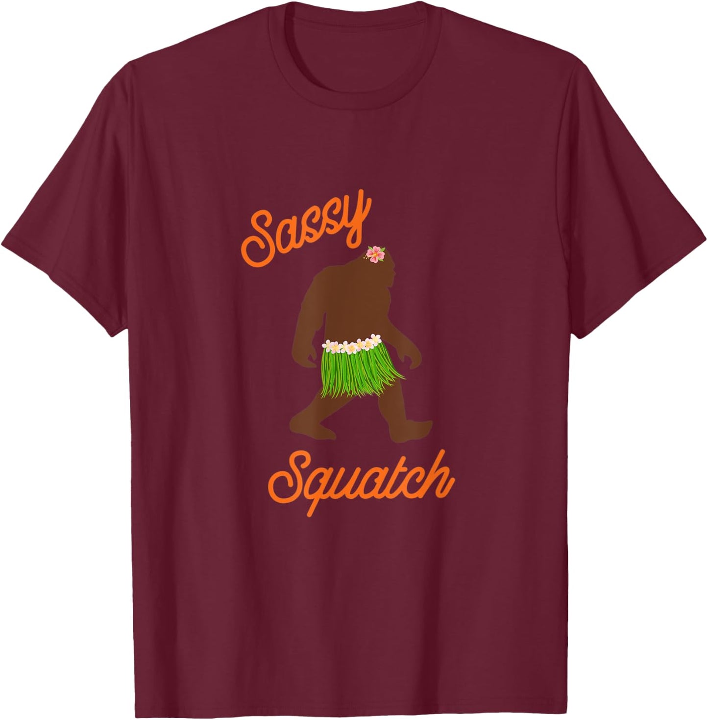 Sassy, Squatch, Female Sasquatch, Bigfoot T-Shirt - T-Shirt | Maroon