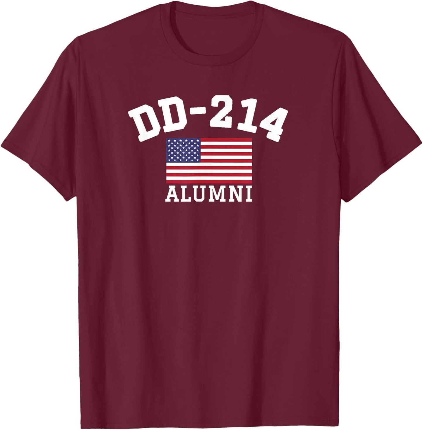 Patriotic DD-214 Alumni T-Shirt - T-Shirt | Maroon