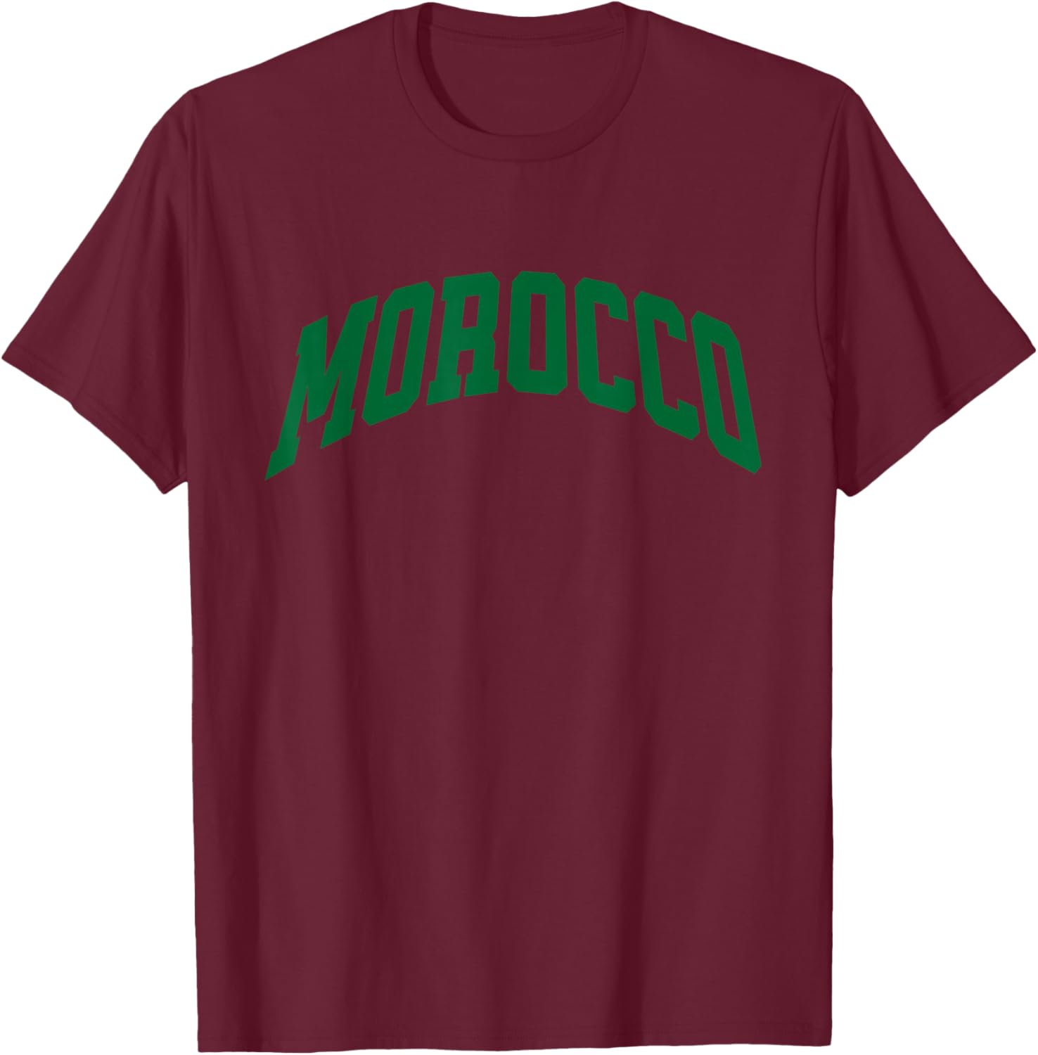 Morocco College Style Sports Fan T-Shirt - T-Shirt | Maroon