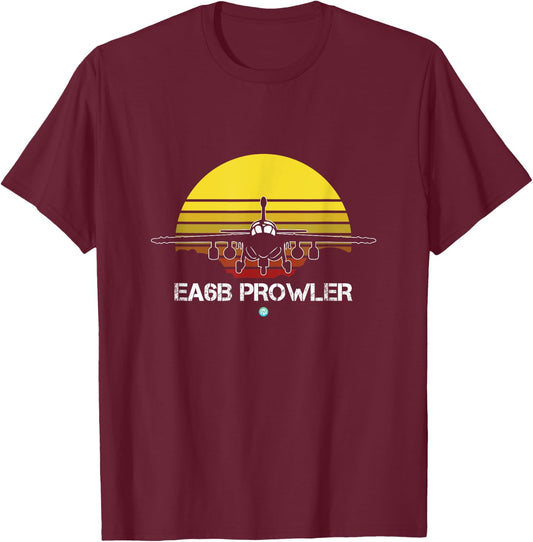 Vintage EA-6B Prowler Military Aircraft Shirt Gift T-Shirt - T-Shirt | Maroon