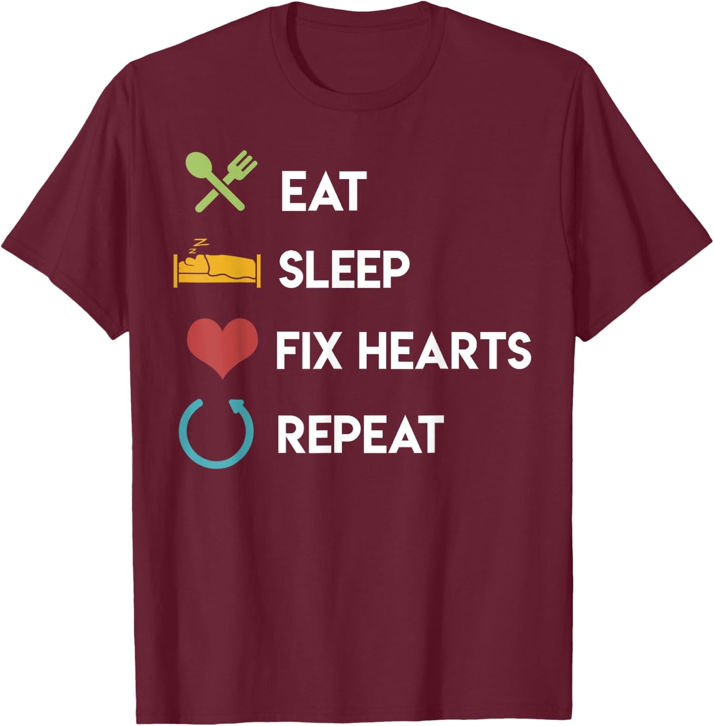 Cardiology Shirt Cardiologist Gifts Heart Doctor Med T-Shirt - T-Shirt | Maroon