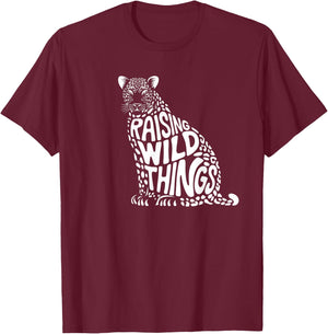 Raising Wild Things T-Shirt - T-Shirt | Maroon