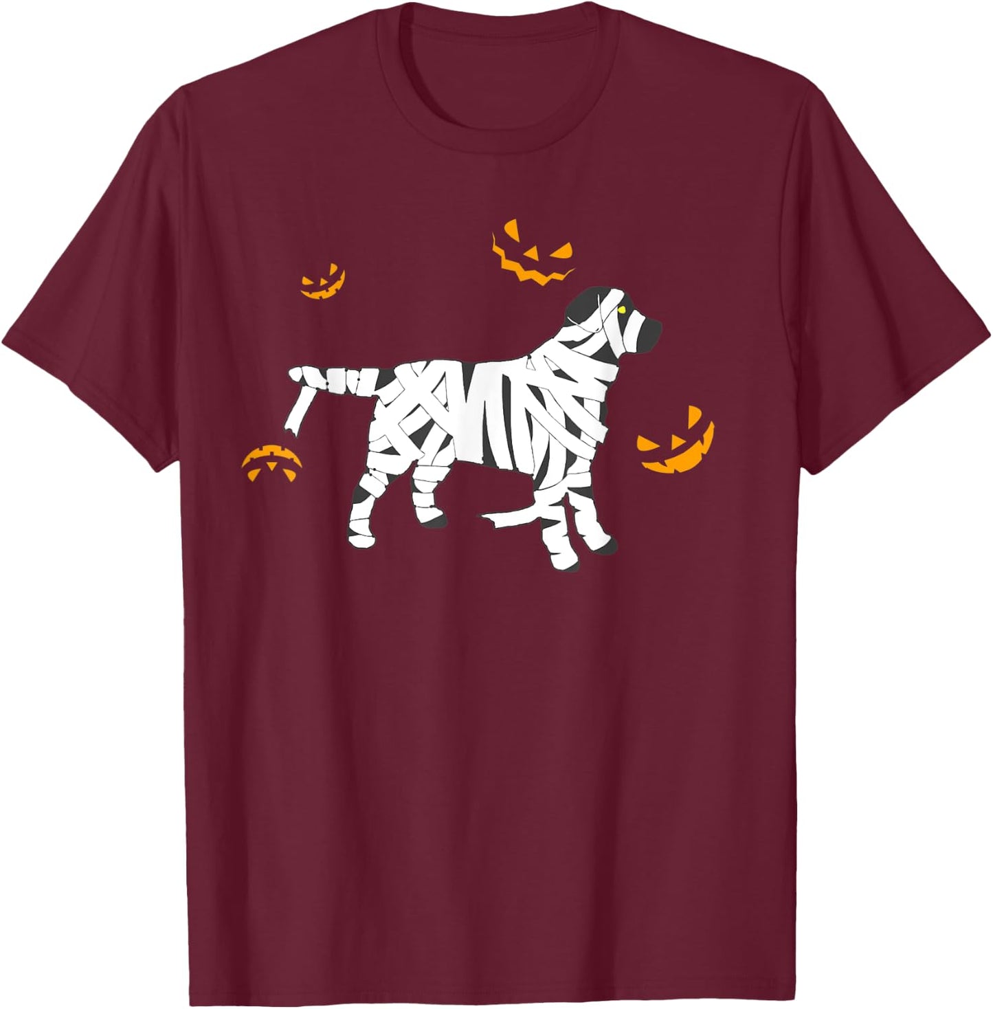 Halloween Scary Labrador Retriever Mummy Dog Lover Women Kids T-Shirt - T-Shirt | Maroon