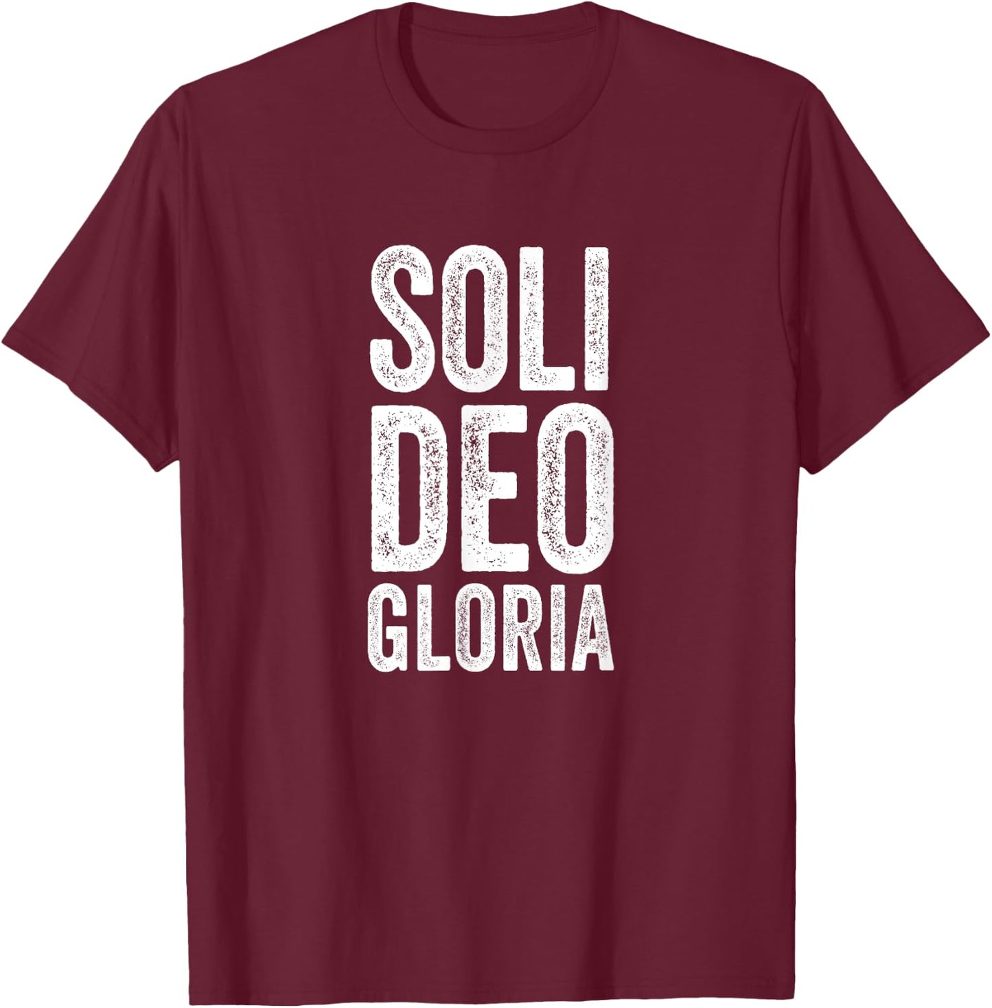 Christian Shirt Reformed Theology Soli Deo Gloria Jesus T-Shirt - T-Shirt | Maroon