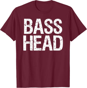 Bass Head | EDM Basshead Dubstep Trap Music Rave Shirt T-Shirt - T-Shirt | Maroon