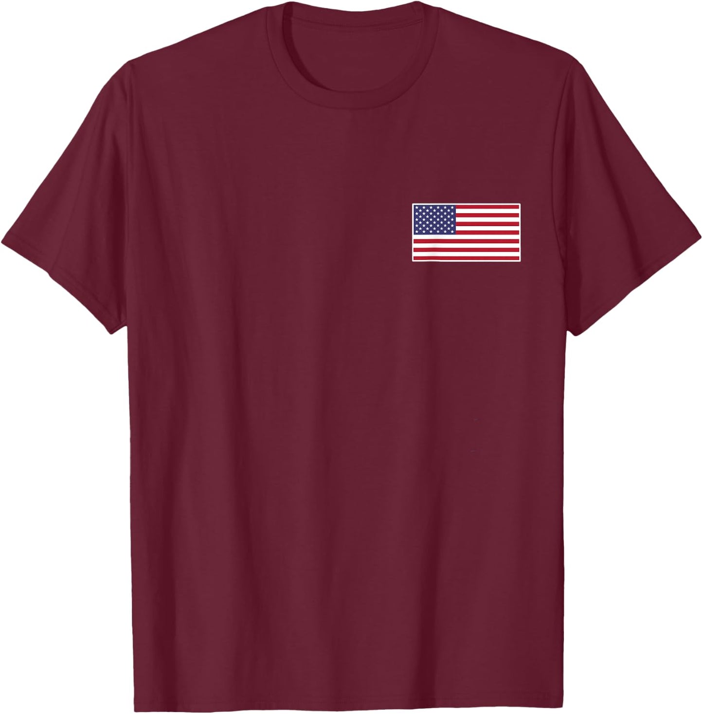 American Flag Cool Patriotic USA Flags Men Women T-Shirt - T-Shirt | Maroon