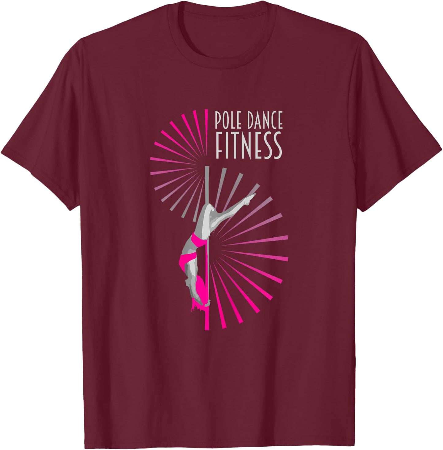 Pole Fitness Dance Graphic Cute Lady Dancer Gift T-Shirt - T-Shirt | Maroon