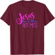 JESUS LOVES THIS HOT MESS Funny Christian Woman Quote Joke T-Shirt - T-Shirt | Maroon
