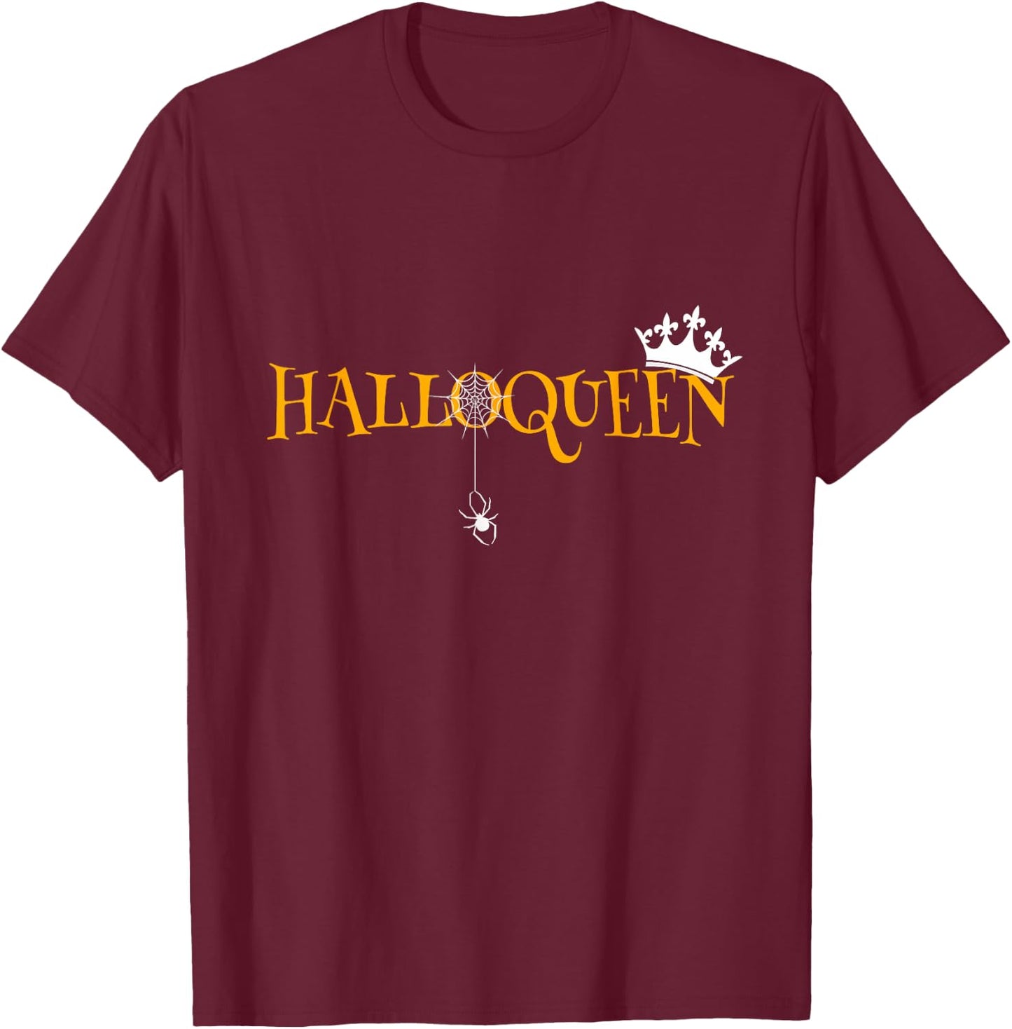 Funny Halloqueen Halloween Queen T-Shirt - T-Shirt | Maroon