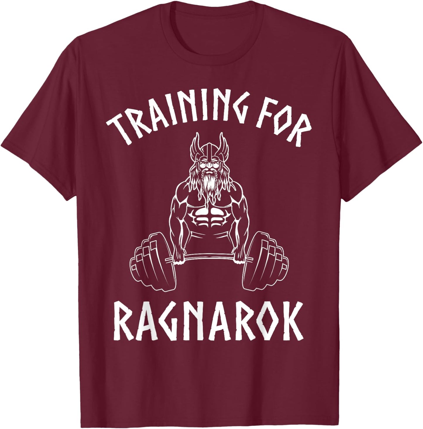 Viking Training For Ragnarok Shirt Norse Gym T-Shirt - T-Shirt | Maroon