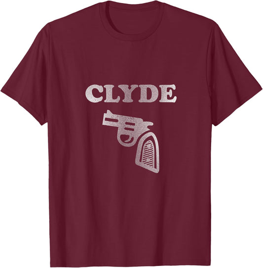 Vintage Bonnie & Clyde Couples or Group Costume Gift T-Shirt - T-Shirt | Maroon
