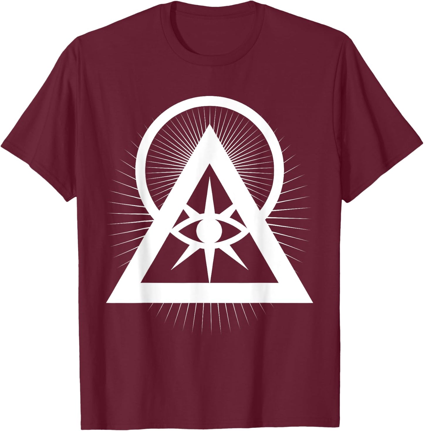 Illuminati All Seeing Eye Logo T-Shirt - T-Shirt | Maroon