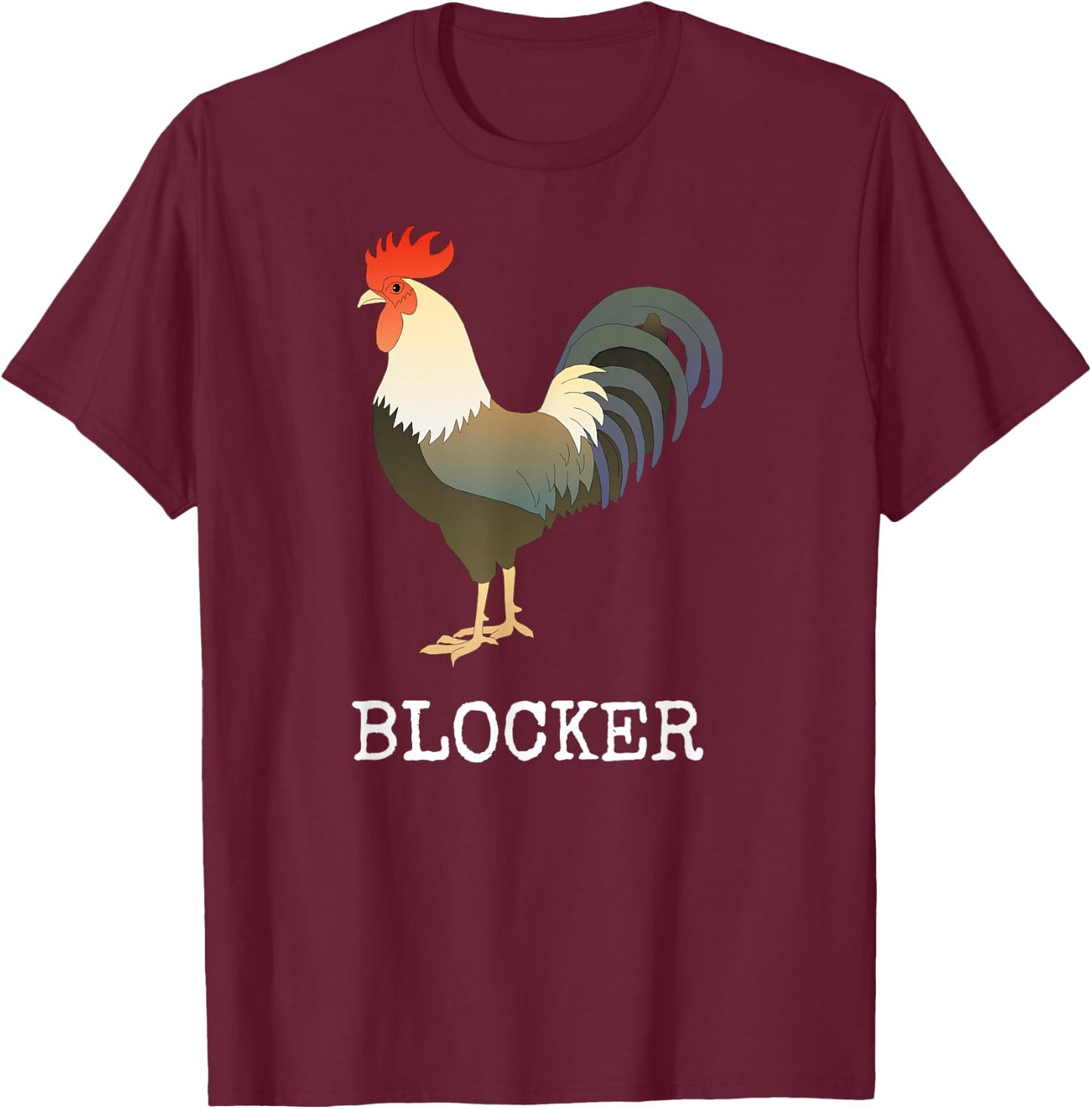Cock Blocker Funny T-Shirt - T-Shirt | Maroon