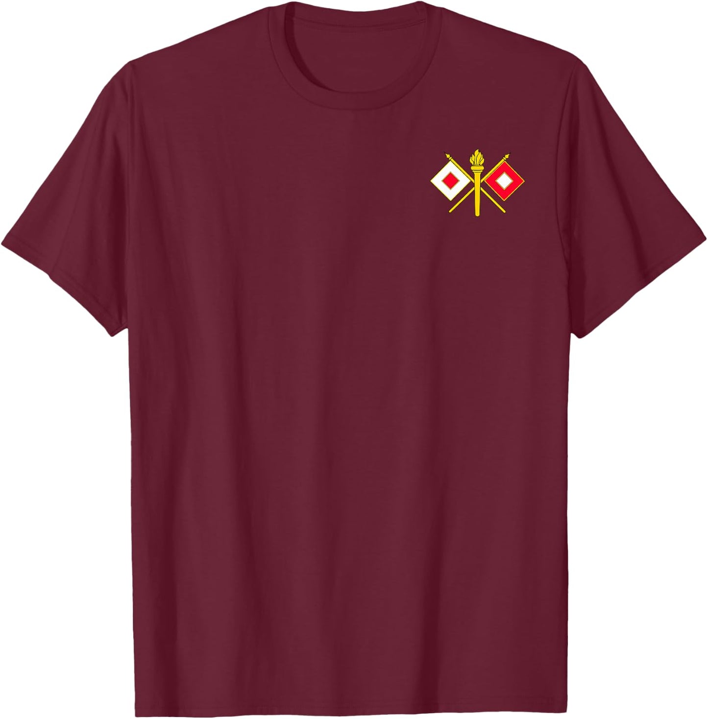 Army Signal Corps Branch Military Veteran Morale T-Shirt - T-Shirt | Maroon