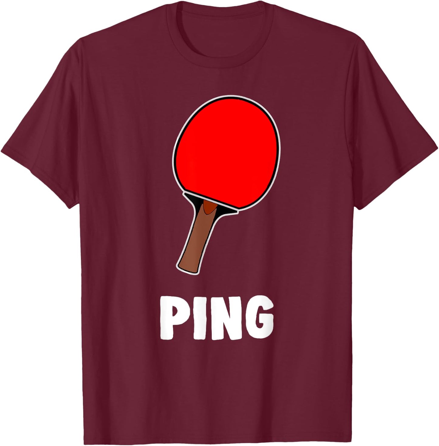 Couple Matching Halloween Costume Ping Table Tennis T-Shirt - T-Shirt | Maroon