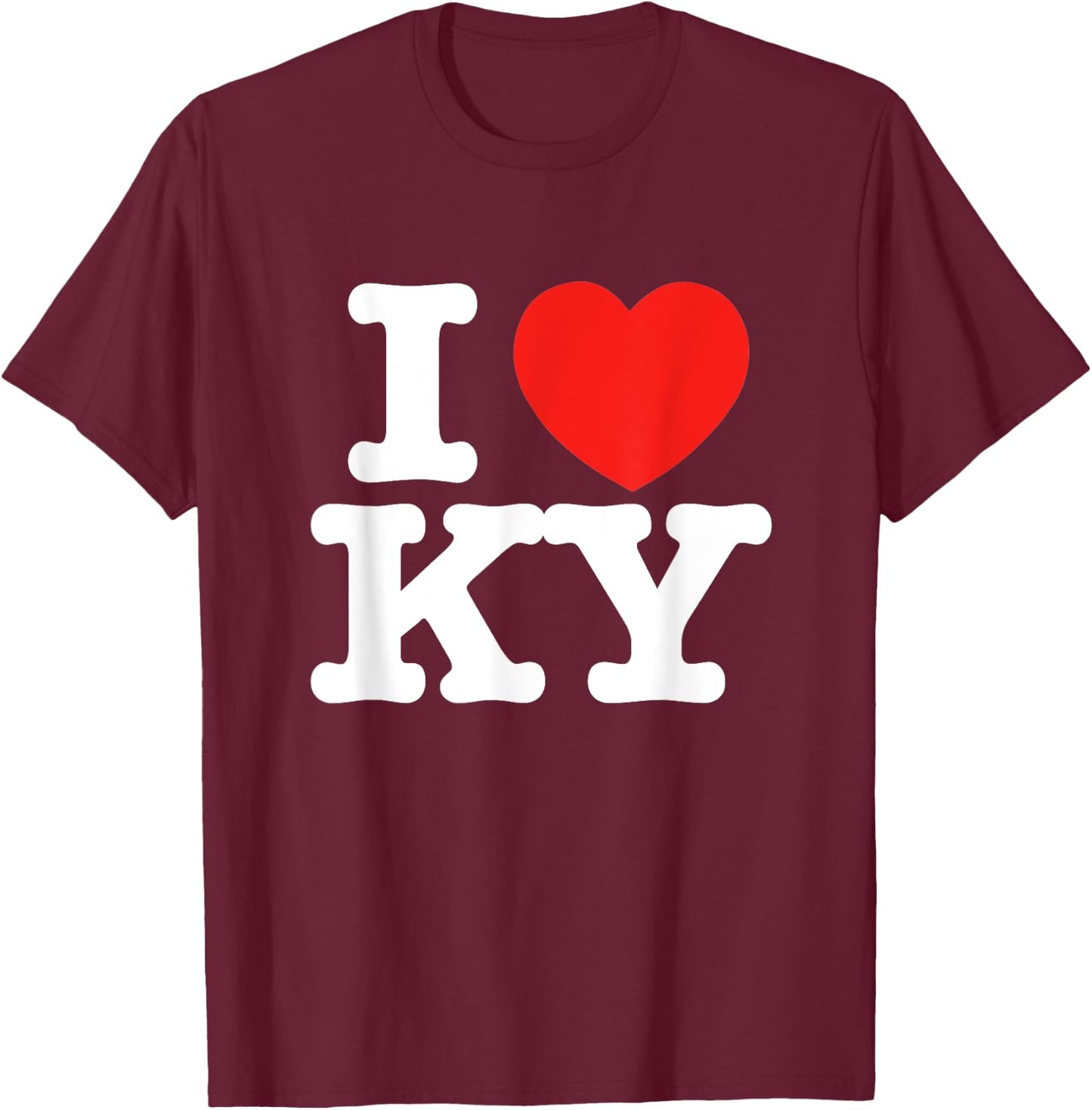 I Heart Kentucky (KY) Love T-Shirt - T-Shirt | Maroon