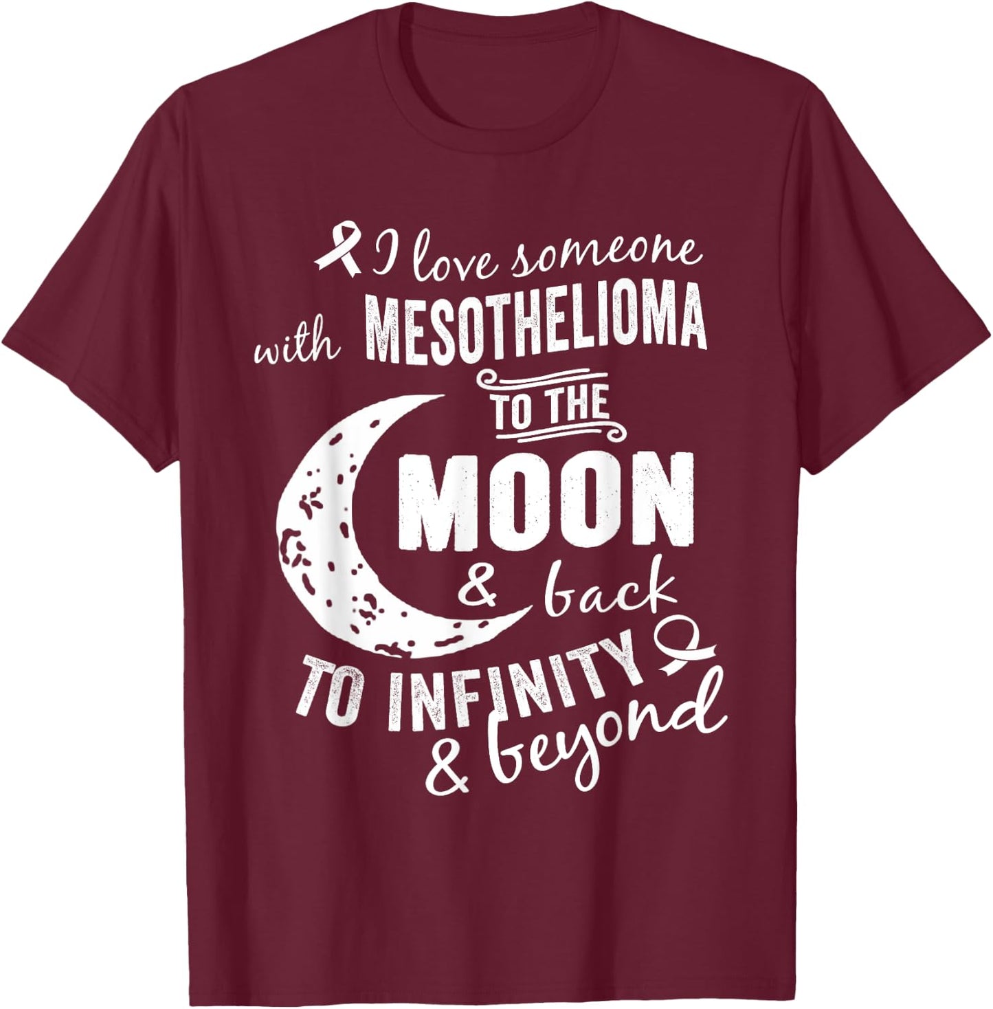 Mesothelioma Awareness Shirt /Men T-Shirt - T-Shirt | Maroon