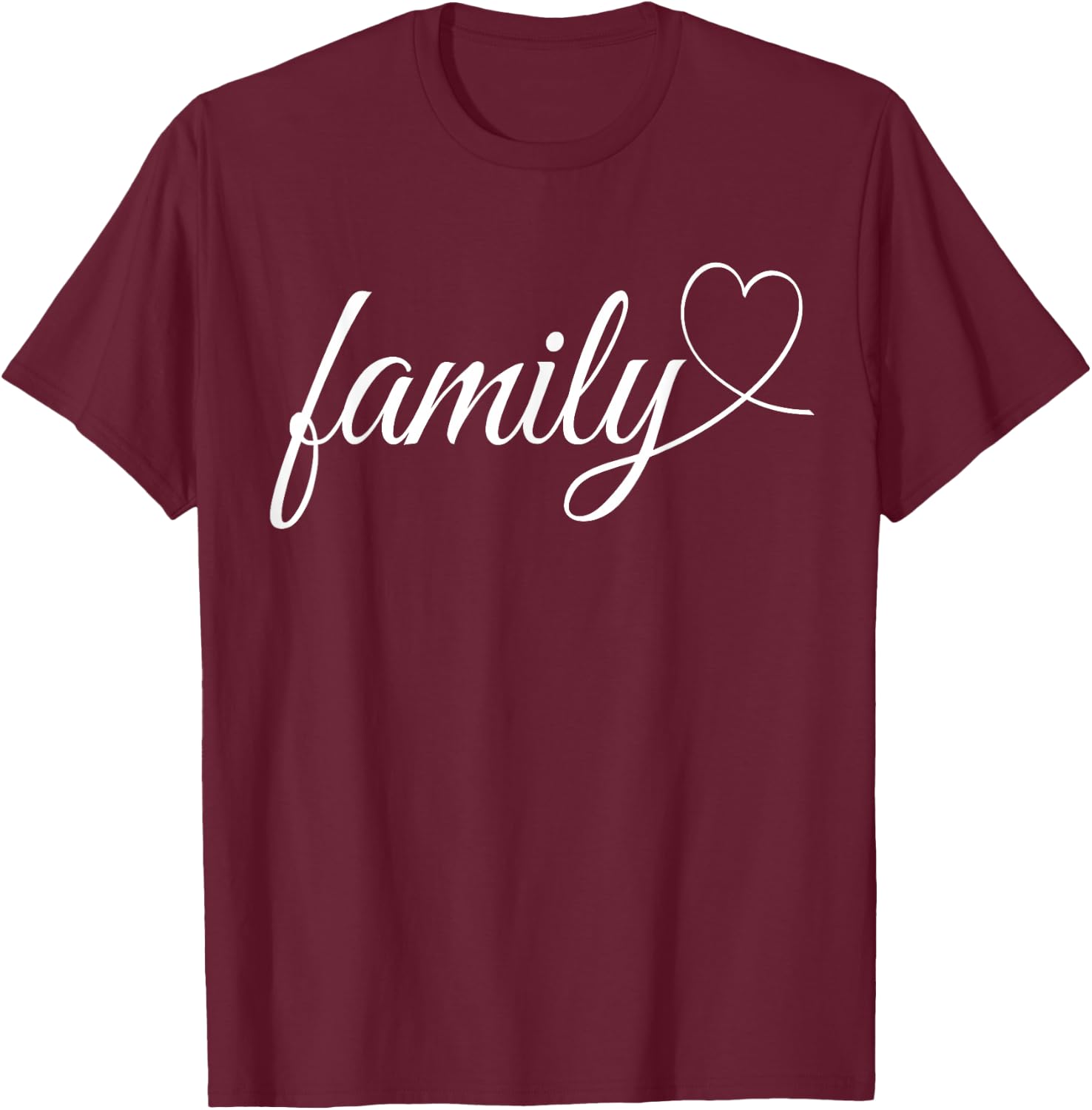 Love My Family Cute Family T-Shirt - T-Shirt | Maroon