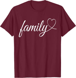 Love My Family Cute Family T-Shirt - T-Shirt | Maroon