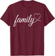 Love My Family Cute Family T-Shirt - T-Shirt | Maroon
