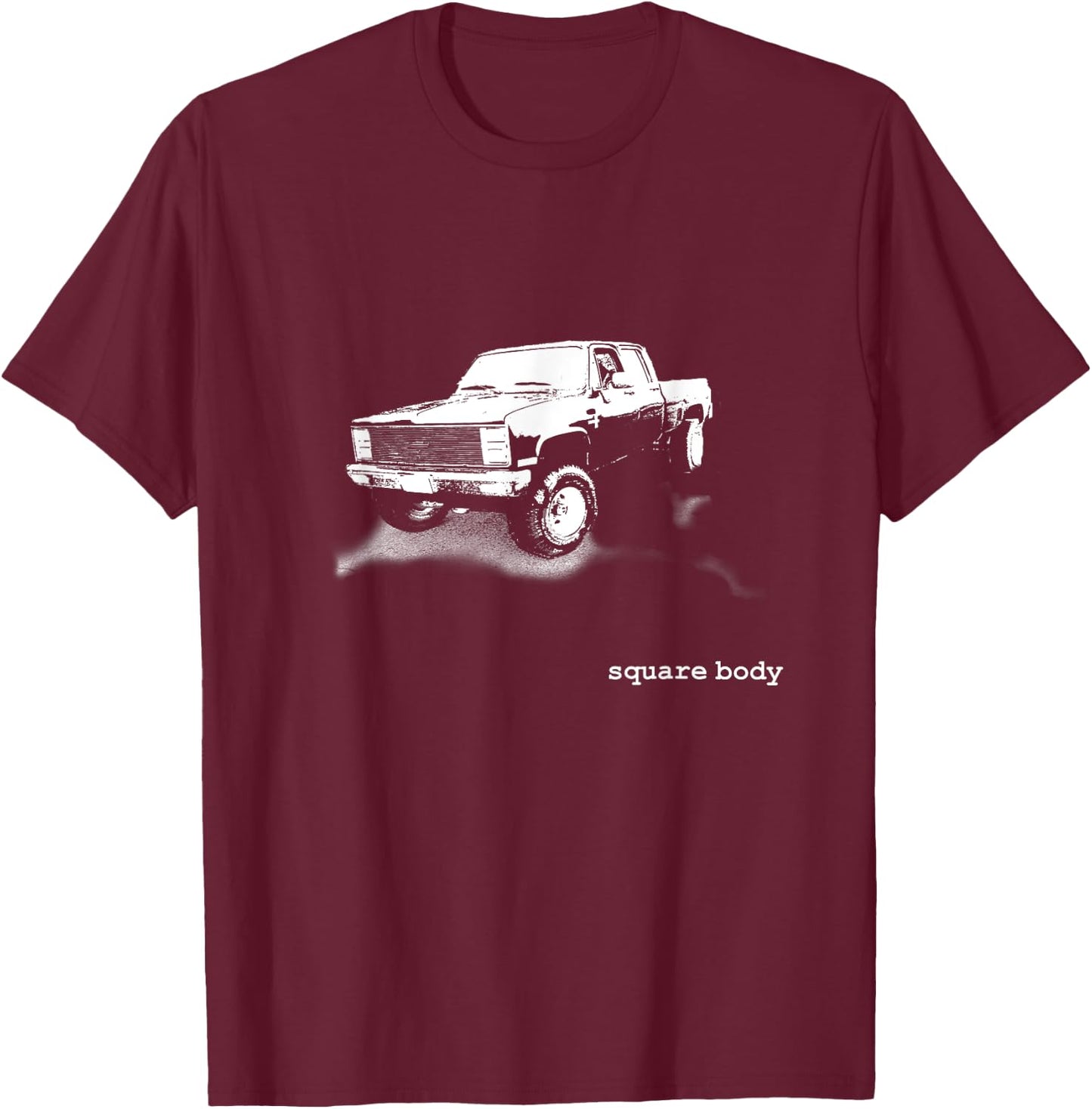 Vintage Square Body Pickup Truck 1973-87 Shirt T-Shirt - T-Shirt | Maroon