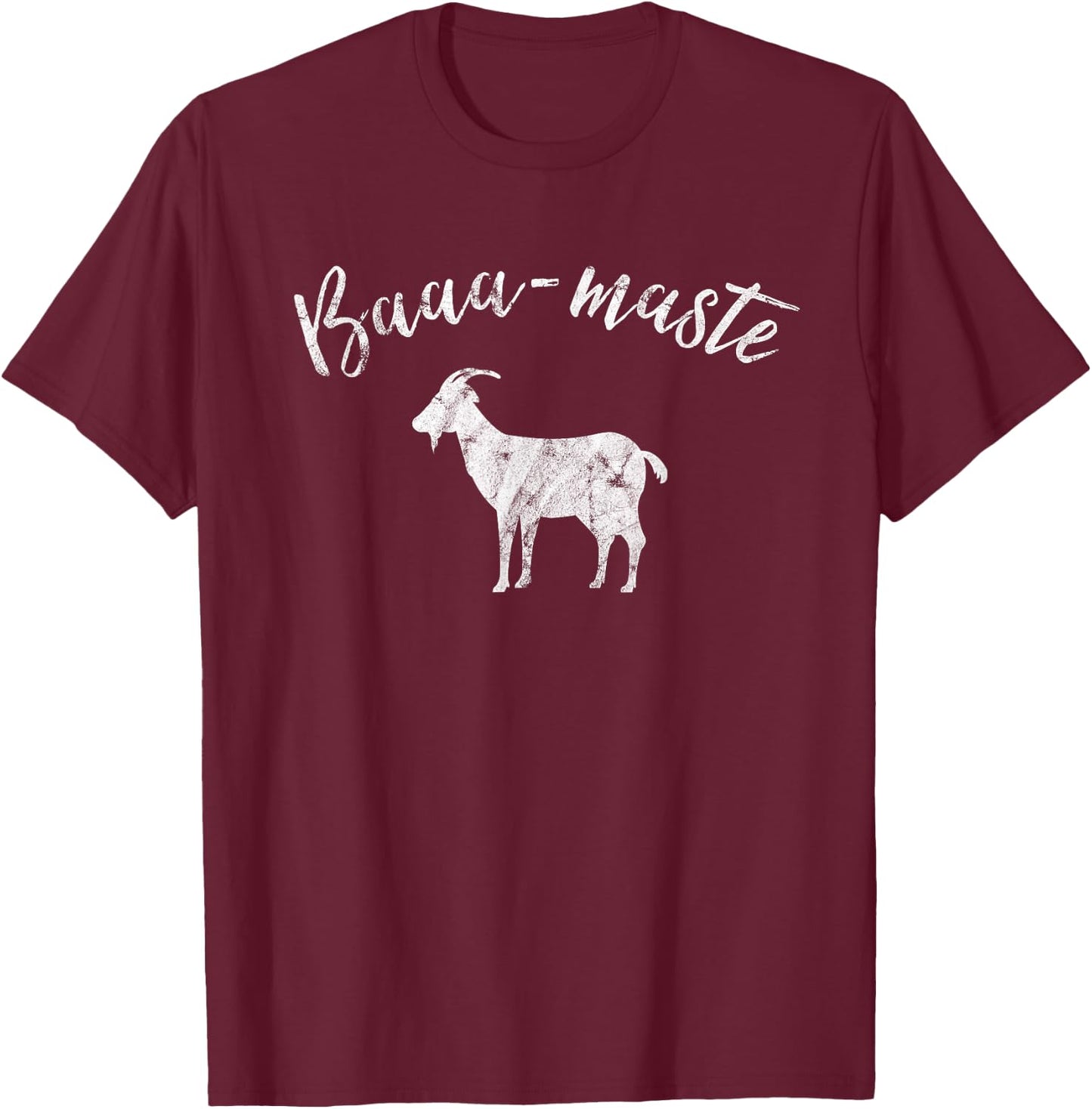 Baaa-Maste Goat Yoga T Shirt T-Shirt - T-Shirt | Maroon