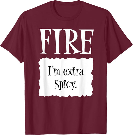 FIRE - Hot Packet Halloween Taco Costume T-Shirt - T-Shirt | Maroon