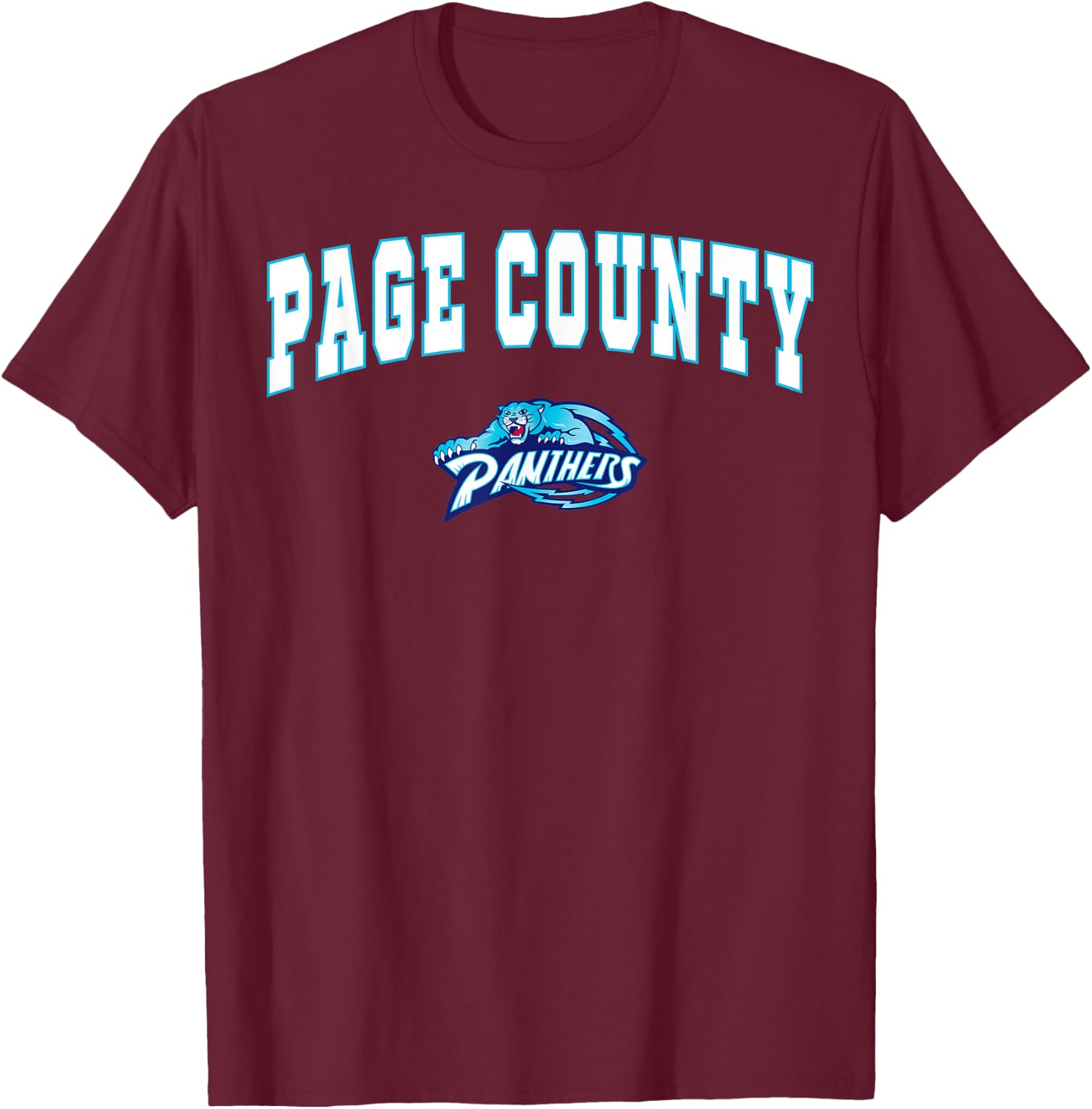 Page County High School Panthers C2 T-Shirt - T-Shirt | Maroon