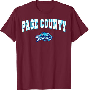 Page County High School Panthers C2 T-Shirt - T-Shirt | Maroon