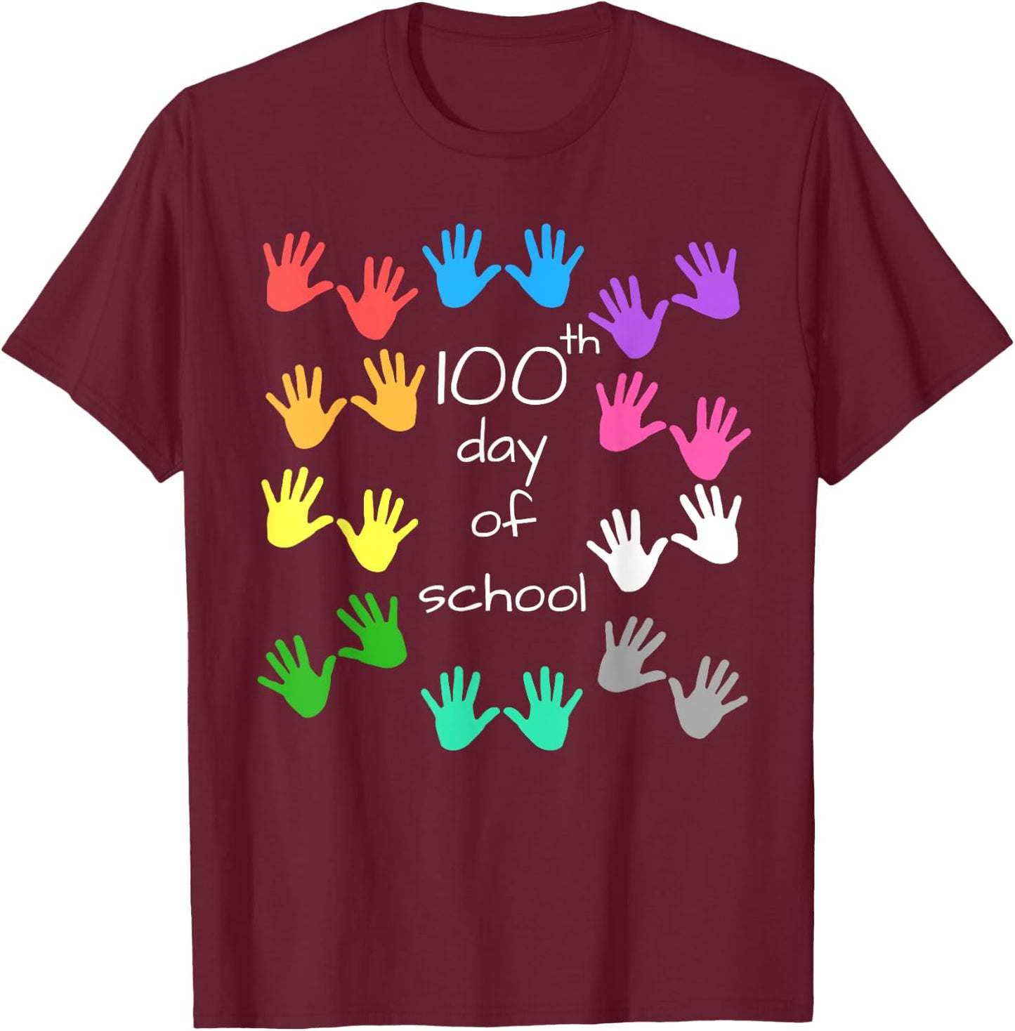 100th School Day Shirt - 100 Days Celebration Shirt T-Shirt - T-Shirt | Maroon