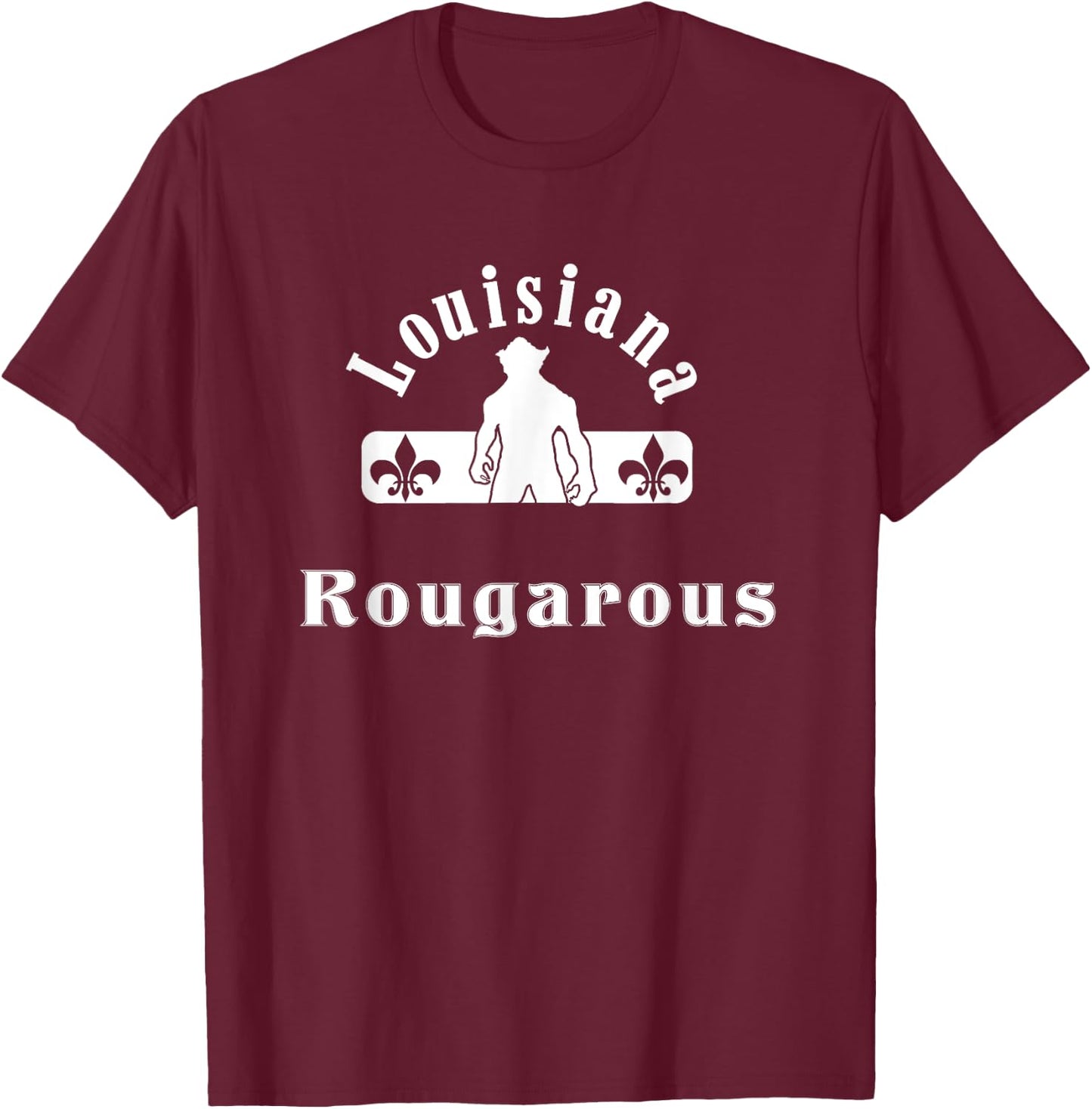 Louisiana Rougarou Loupgarou New Orleans Swamp Monster T-Shirt - T-Shirt | Maroon
