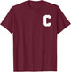 Sports Team Captain Letter C T-Shirt - T-Shirt | Maroon