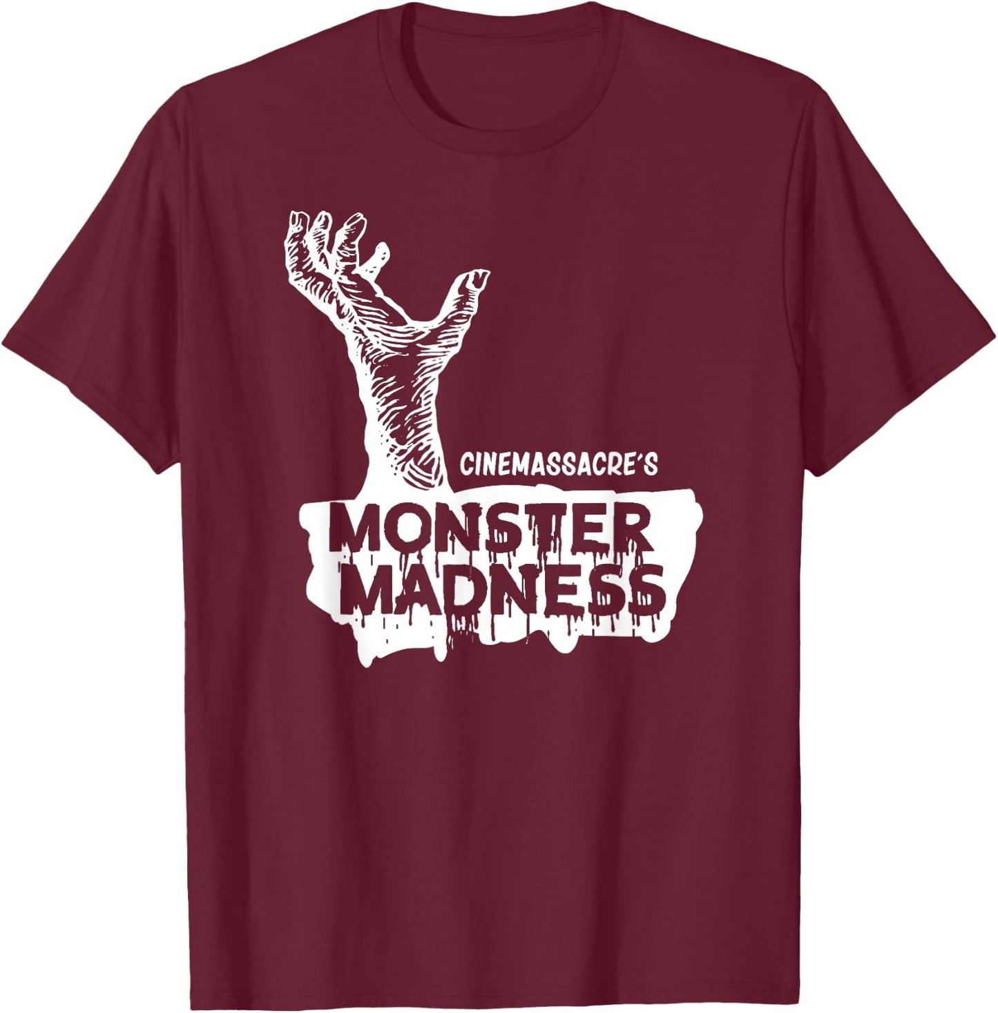 Cinemassacre Monster Madness Zombie Hand T-Shirt - T-Shirt | Maroon